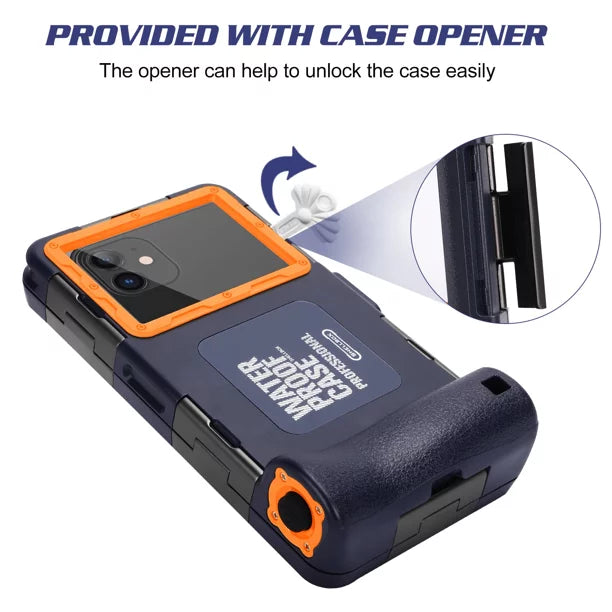 UrbanX Professional [15m/50ft] Swimming Diving Surfing Snorkeling Photo Video Waterproof Protective Case Underwater Housing for  Eluga I7 (2019) And all Phones Up to 6.9 Inch LCD with Lanyard