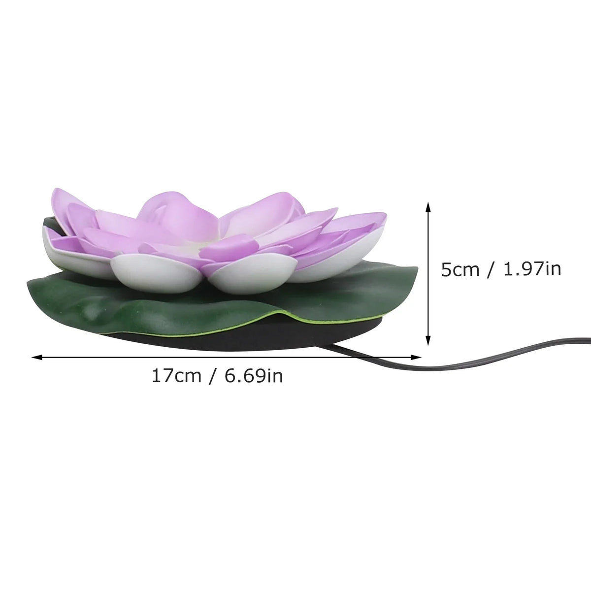 Gongxipen 1 Set Lotus Solar Fountain Outdoor Waterscape Fountain Pond Floating Fountain