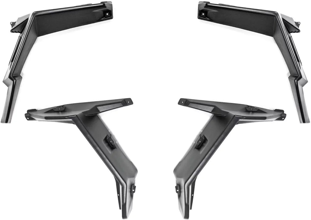 4" Stock|FF-P-RZR-001#ASIN. SuperATV Fender Flares Mud Guards for 2016|2020 Polaris RZR S 1000/2019|2020 RZR S4 1000|2 Front Flares, 2 Rear Flares|8.5" of Protection on Each Side vs