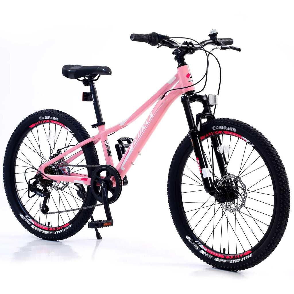 GUTALOR 24-Inch Mountain Bike for Boys and Girls - 7-Speed, Ideal for Young Riders