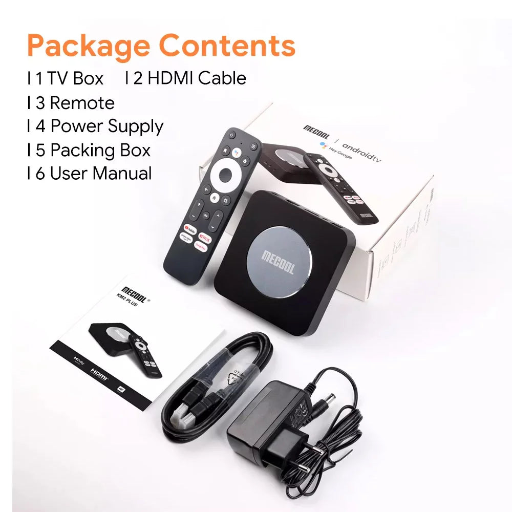 BOXPUT Mecool KM2 Plus 4K TV Box 2023 Amlogic S905X4 Android 11 TV Box Google Netflix Certified 2GB 16GB Support USB3.0 SPDIF BT5.0 Smart TV Box