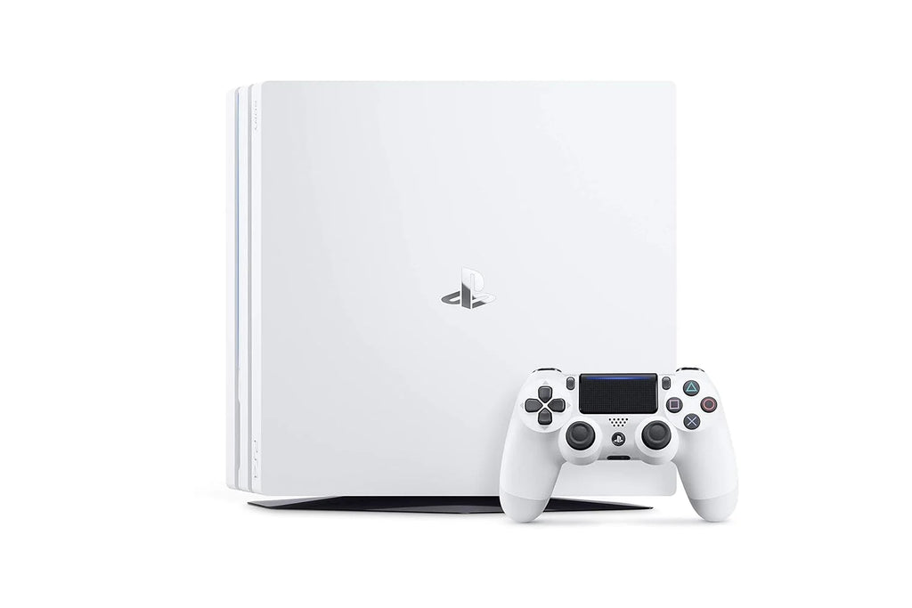Pre-Owned  PlayStation 4 Pro 1TB Gaming Console Glacier White Headset With BOLT AXTION Cleaning Kit Bundle (Refurbished: Like New)