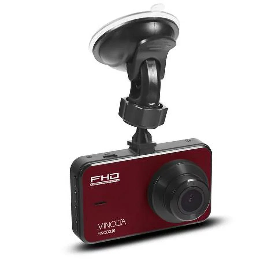 MNCD330 12MP Full HD 3.0" LCD Screen Dash Camera, Red