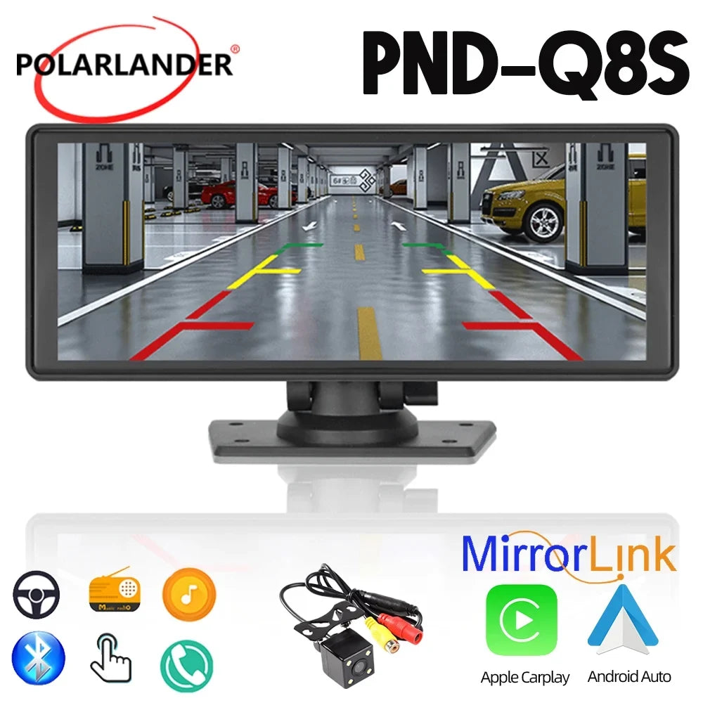 Polarlander Wireless  Carplay Car Stereo GPS Navigation, 9.3 Inch Touch Car Play Screen Audio Car Radio Receiver with Android Auto, Bluetooth,Backup Camera, Recorder AUX, TF, Multimedia Player
