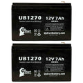 2x Pack - suitable APC BACK-UPS PRO 420 BP420SC Battery - Replacement UB1270 Universal Sealed Lead Acid Battery (12V, 7Ah, 7000mAh, F1 Terminal, AGM, SLA) - Includes 4 F1 to F2 Terminal Adapters