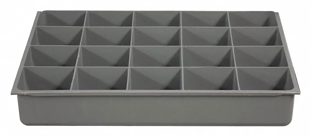 1PACK Durham Mfg DrwInsrt,Gry,20Cmptmnt,PlyPrp,Fit12"Box 124-95-20-IND 124-95-20-IND ZO-G6211287