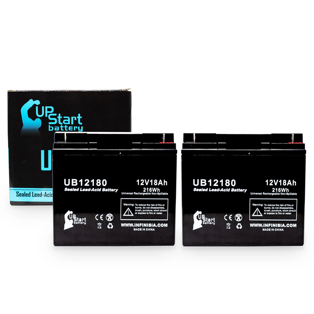 2x Pack - suitable General Power GPS3K12061 Battery - Replacement UB12180 Universal Sealed Lead Acid Battery (12V, 18Ah, 18000mAh, T4 Terminal, AGM, SLA)