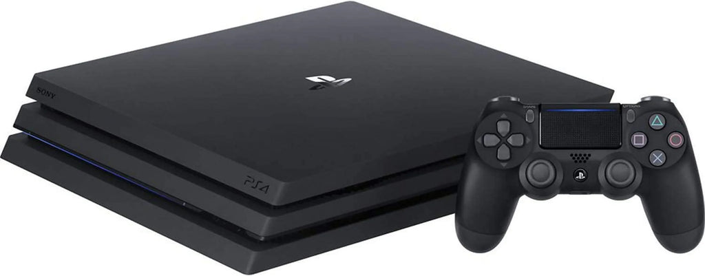 Pre-Owned  PlayStation 4 Pro 1TB Gaming Console Black HDMI Cable 2 Controller With BOLT AXTION Cleaning Kit Bundle (Refurbished: Like New)