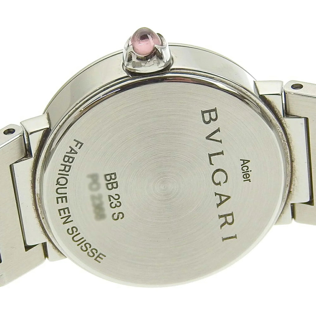 Pre-Owned Bulgari BVLGARI Battery Watch 12P Diamond Mother of Pearl Shell Dial BB23S 103095 (Like New)
