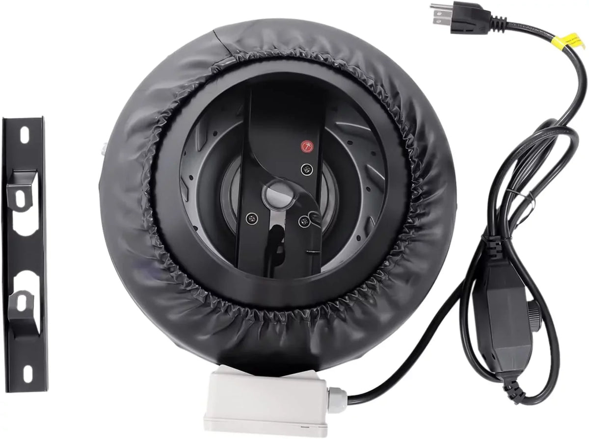 FETCOI Grow Tent Fan 8 Inch Inline Fan Industrial Grade Duct Exhaust Fan Combinable with HEPA Filter & Carbon Filter Powerful Booster Fanwith Speed Controller