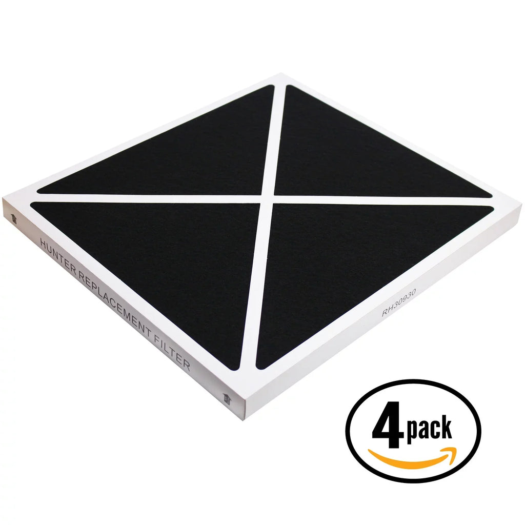 4-Pack Replacement Hunter 30374 Air Purifier Filter - matching Hunter 30930 Air Filter