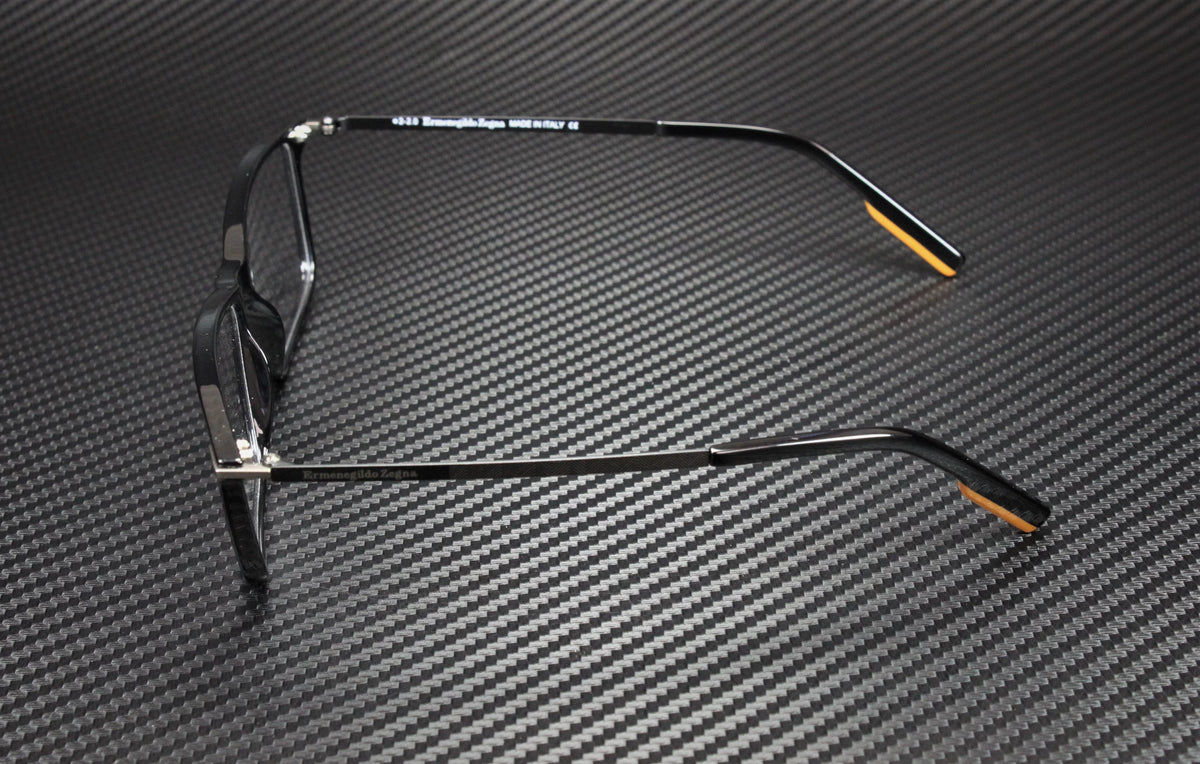 Ermenegildo Zegna EZ5204 001 Shiny Black Clr Lens Injected 58mm Men's Eyeglasses