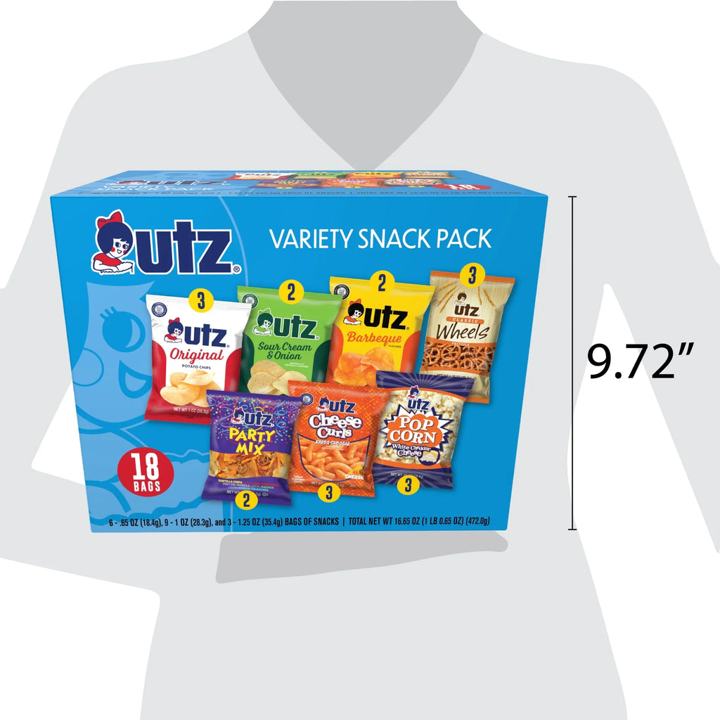 Utz Snack Pack, Variety Pack, 1 oz, 18 Count