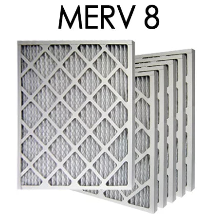 16x25x2 MERV 8 Pleated Air Filter 6PK | 15.5x24.5x1.75 - Actual Size