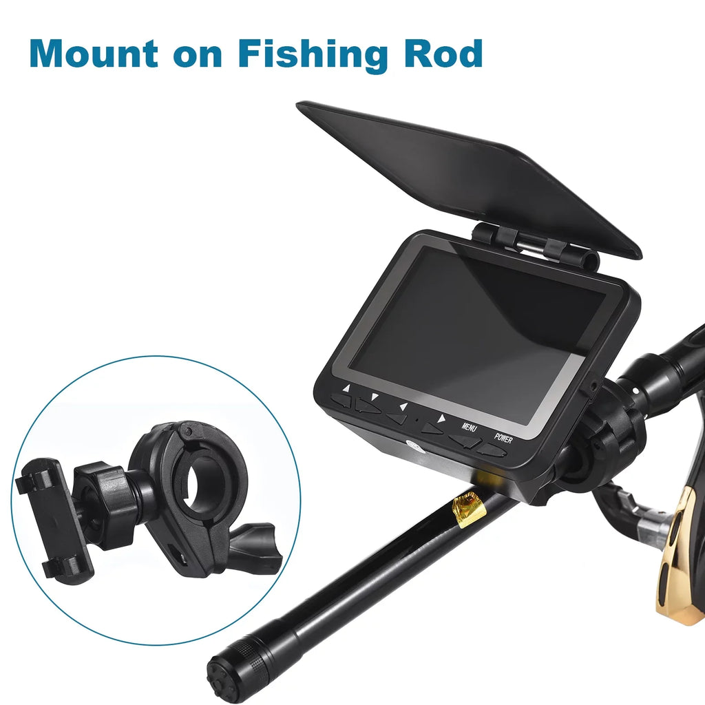 1200TVL Underwater Fishing Camera Fish Finder, 4.3'' LCD , Night Vision, Ice vessel Fishing