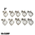 10PCS Stainless Steel Quick-loading Clamp for Machine Tools，Ships, Sewage Treatment moisture Oil Gas for Soft or Hard Pipe Links