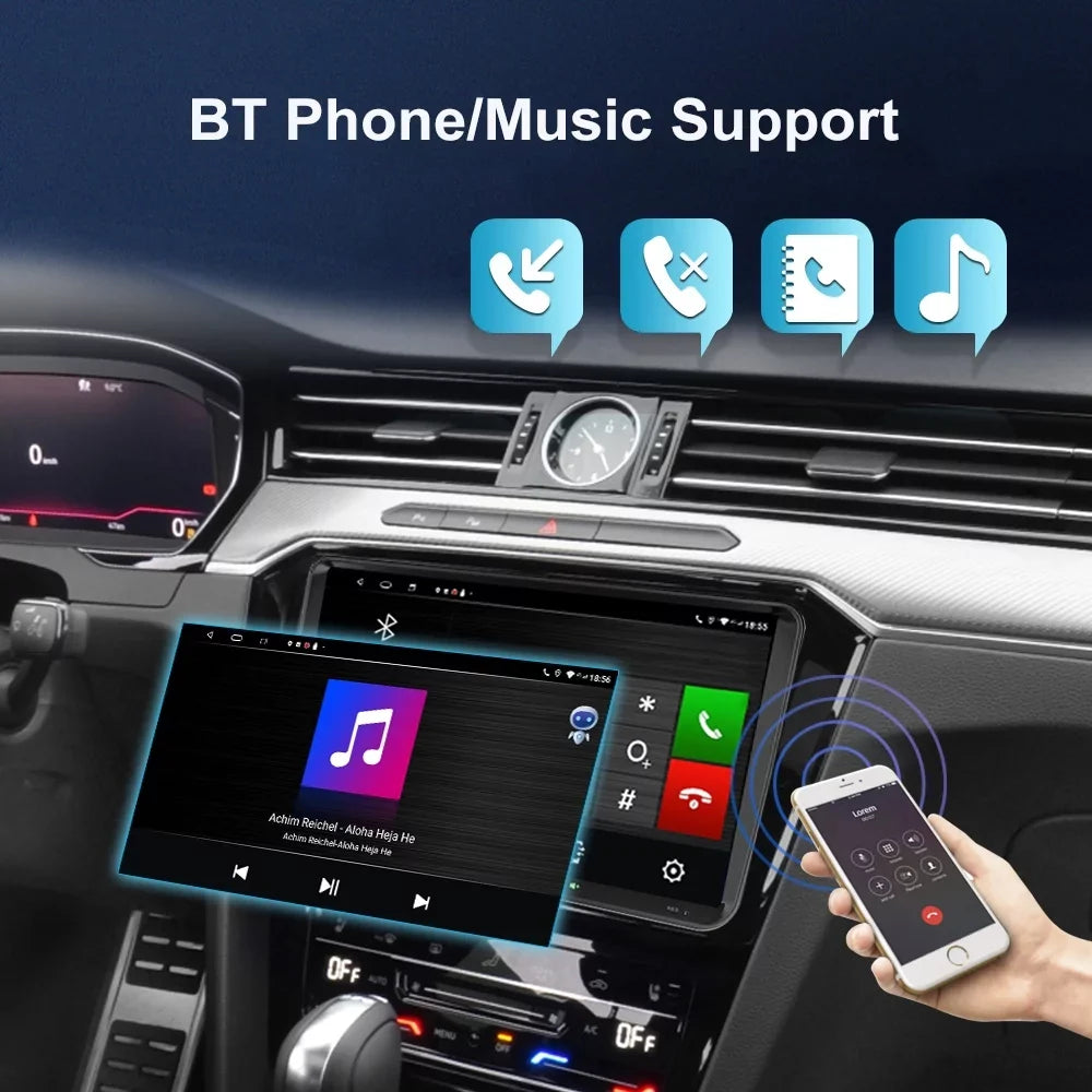 JMANCE 9 inch Android Car GPS Navigation for VW Volkswagen Golf Polo Tiguan Passat Jetta with  Carplay Android Auto BT WiFi RDS DSP FM with Backup Camera