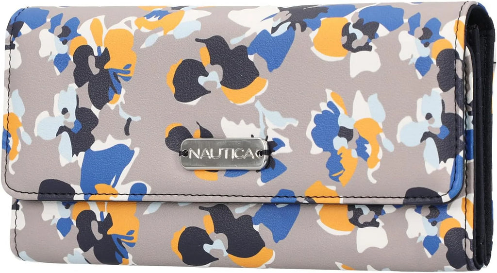 Nautica Money Manager RFID Women’s Wallet Clutch Organizer (Floating Floral Atmosphere)