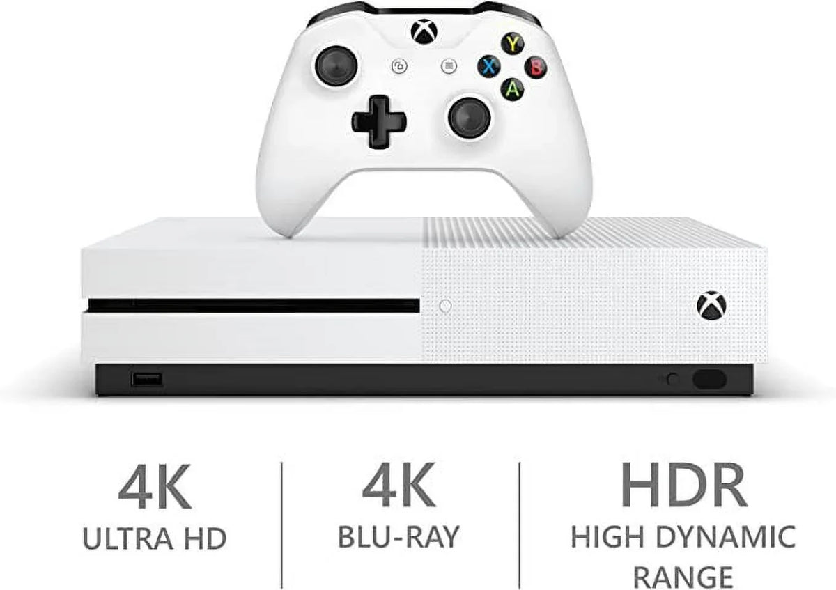 Restored -  Xbox One S 1TB Console - White (Refurbished)