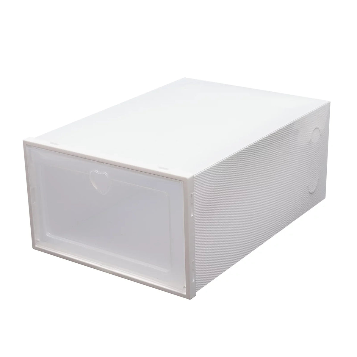 Loyalheartdy 20Pcs Foldable Flip Shoe Storage Boxes Stackable Drawer Shoe Box Plastic Clamshell Container Organizer Case Clear