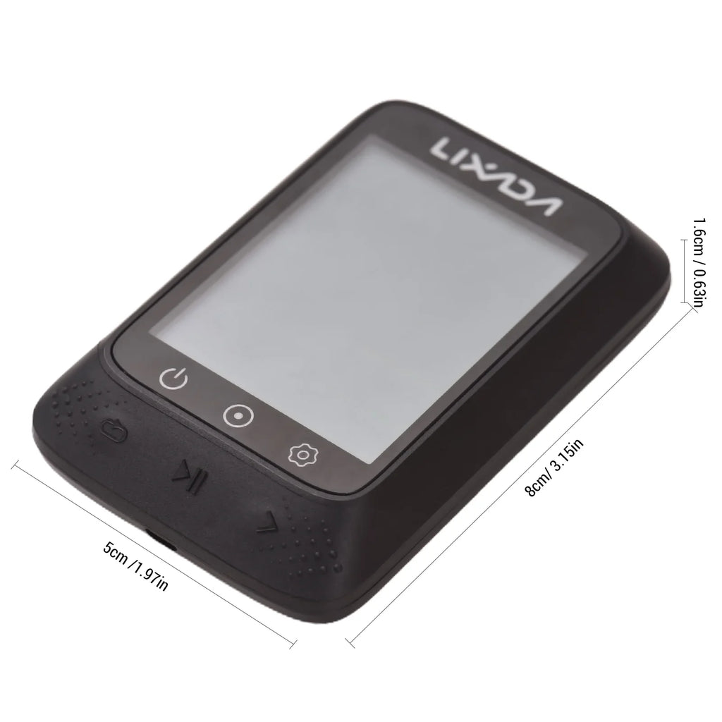 Lixada Wireless Bike GPS Computer with ANT+ Sensor Waterproof 2.3in BT appropriate Strava APP Altitude Gradient