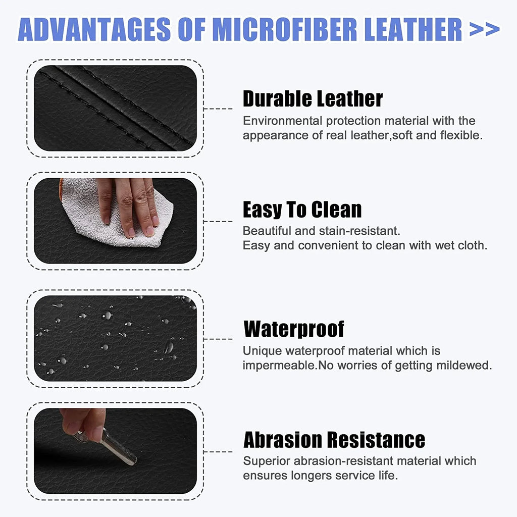 X AUTOHAUX Pair Car Center Console Lid Armrest Seat Box protector Protector Replacement Microfiber Leather for Acura MDX 2007-2013 Armrest Lid Not Included Black