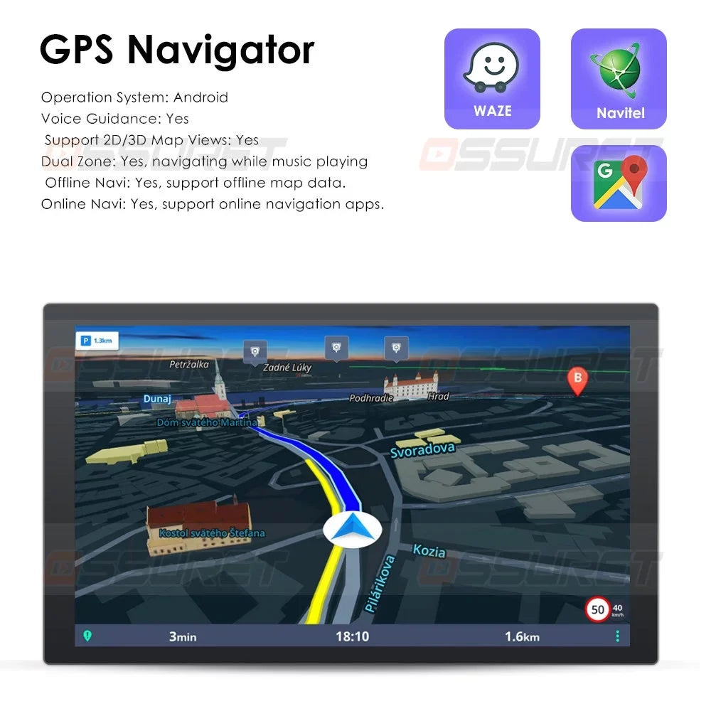 For  Focus 2012 2013 2014 2015 2016 2017 Android 12.0 Wifi 2+32GB Car Stereo Radio Head Unit GPS Navigation RDS Carplay Player