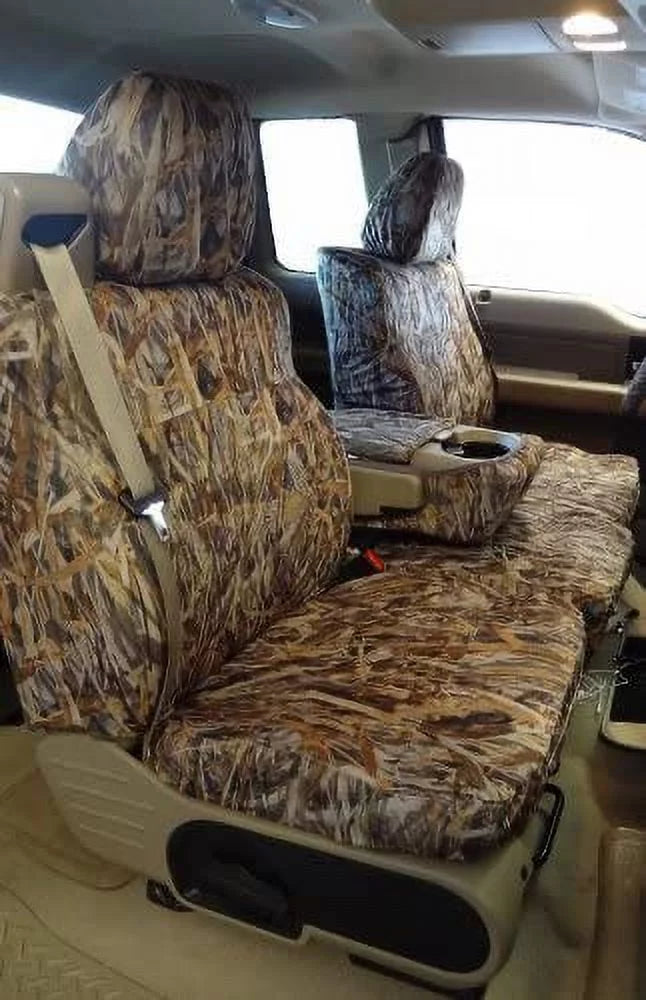 F369 2004-2008  F150 XLT Super Cab Front 40/20/40 Split Seat With Adjustable Headrests and Opening Center Console in Camo Endura