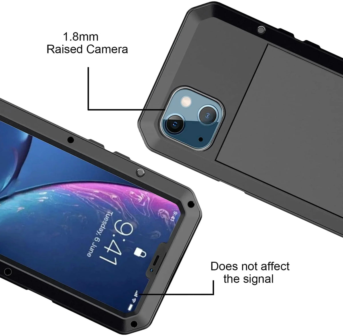 Gorilla Glass Aluminum Metal iPhone 11 Pro Max Case (Silver) Heavy Duty Military Grade Shockproof and Scratch immune Protection, Rugged Outdoor Travel