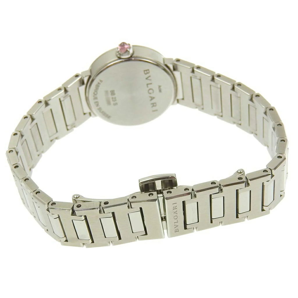 Pre-Owned Bulgari BVLGARI Battery Watch 12P Diamond Mother of Pearl Shell Dial BB23S 103095 (Like New)