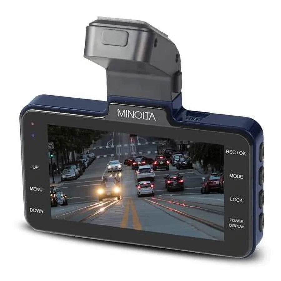 MNCD370 12MP Full HD 3" LCD Screen Dash Camera, Blue