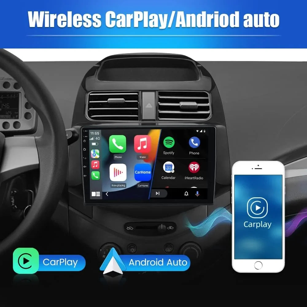 2G+32G 9 inch Car Radio Stereo for Chevy Spark 2013 2014 2015 with Wireless Android Auto  carplay