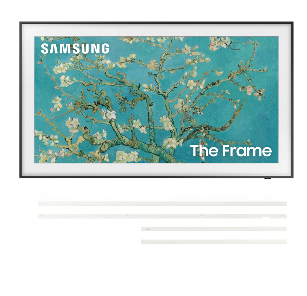 50-Inch Class QLED The Frame Series - Quantum HDR Smart TV with a  VG-SCFA50WTB 50" The Frame Customizable Bezel - Modern White (2022)