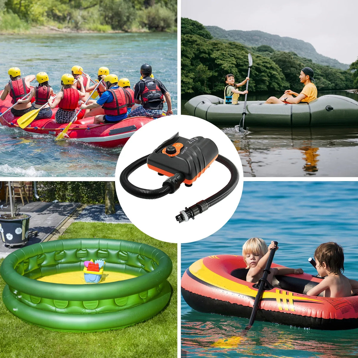 STERMAY Inflation Pump,And vessel 16psi Inflation Pump With 6pcs With 6pcs Nozzles InflatableAnd Air Pump 6pcs Nozzles Inflatable Siuke Pump ship 16psi Laoshe Pump Huiop 16psi Jinmie