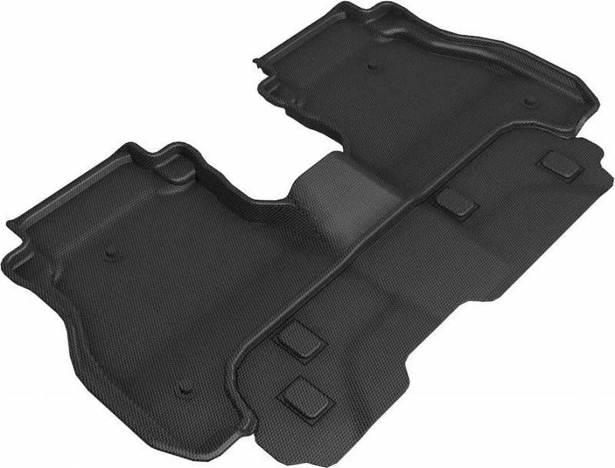 3D MAXpider 2020-2024 Fits Jeep Gladiator JT 2nd Row Kagu Carbon Fiber Embossed Pattern Black Floor Mats L1JP02221509