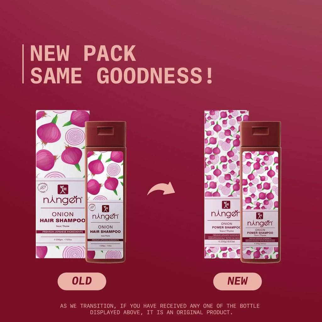Ningen Red Onion Hair Shampoo I Contains Soya And Thyme I Blended With Nutrition Rich Soya And Thyme I Dermatologically Tested I 200G