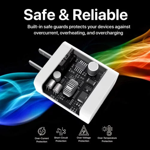 6ft USB-C Cable PD Type-C 18W Fast Home Charger w Holster Rugged Case Belt Clip for  K92 5G, Harmony 4 - Lively Jitterbug Smart3 - Motorola One Zoom, Moto Z4 Z3 Play Z2 Play Force