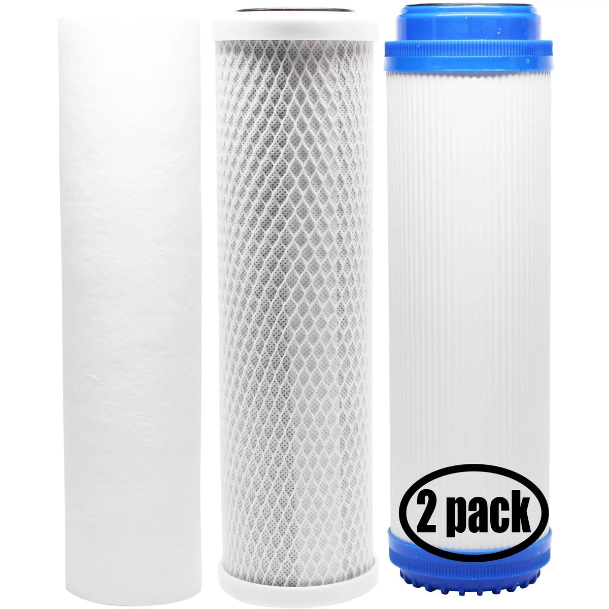 2-Pack Replacement for Filter Kit for Anchor moisture Filter AF-3500 RO System - Includes Carbon Block Filter, PP Sediment Filter & GAC Filter - Denali Pure Brand