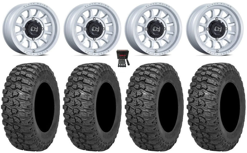 Black Rhino Rapid 15" Wheels Si 32" Trail Saw 2.0 Tires Can-Am Commander Maverick Renegade Outlander Defender