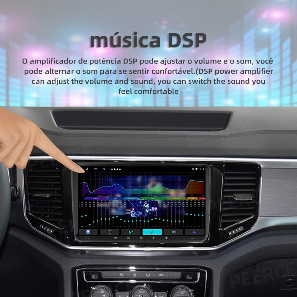 JMANCE 9 inch Android Car GPS Navigation for VW Volkswagen Golf Polo Tiguan Passat Jetta with  Carplay Android Auto BT WiFi RDS DSP FM with Backup Camera