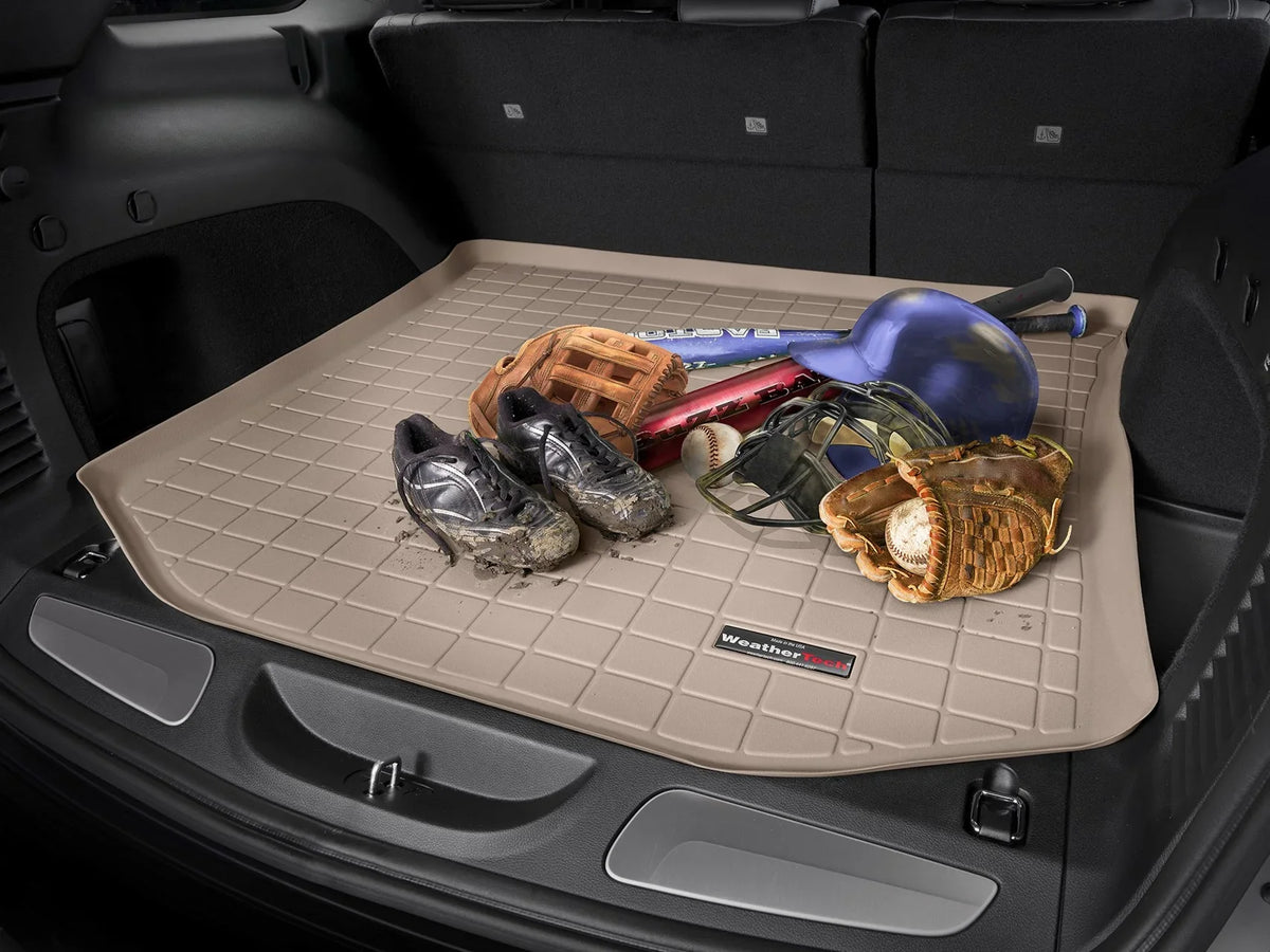 WeatherTech Cargo Trunk Liner with Bumper Protector appropriate with  Edge ST, Edge - Behind 2nd Row Seating With Bumper Protector, Grey