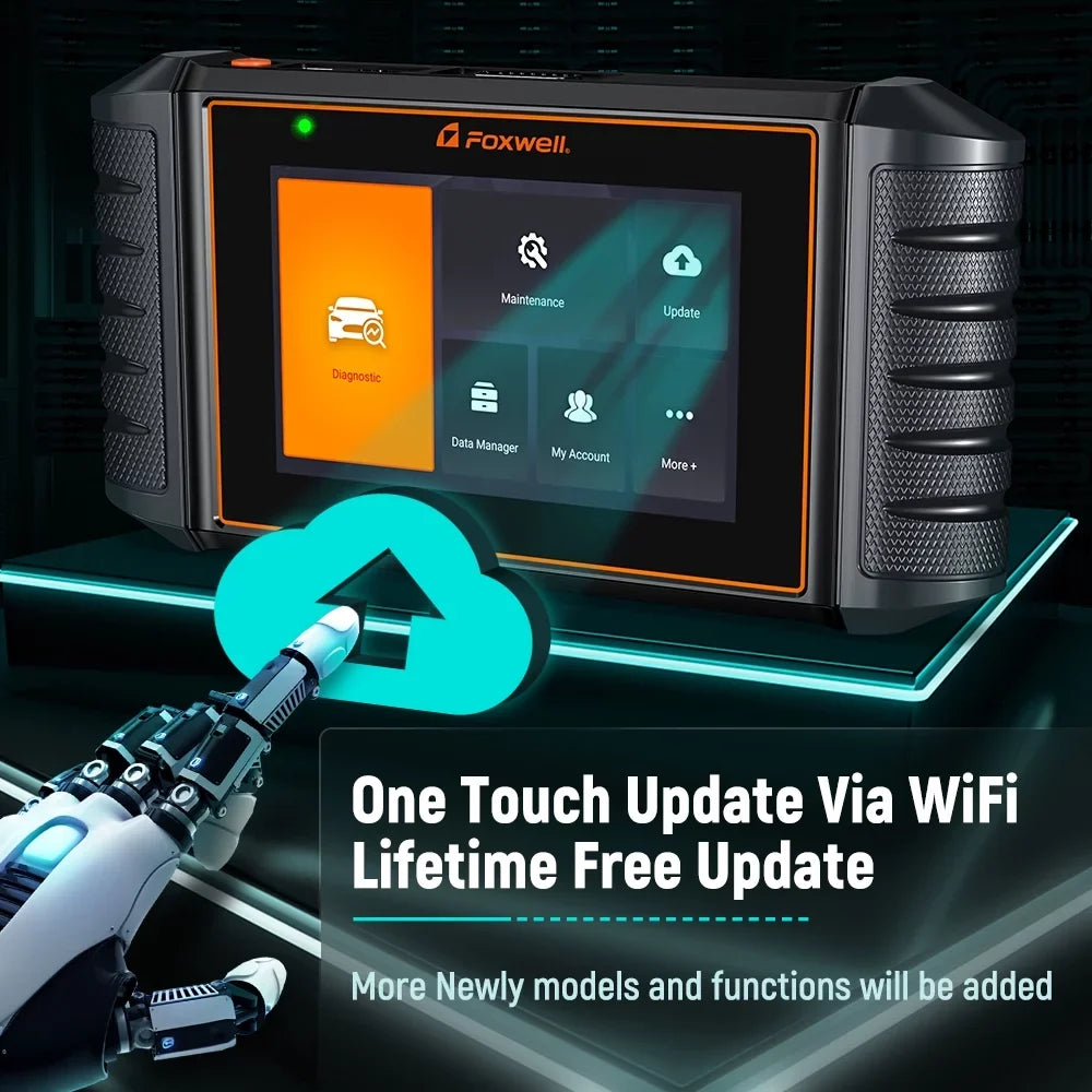 Foxwell NT726 Car Scanner OBD2 Scan Tool Automotive All System Diagnostic Equipment Oil EPB ABS Bleeding SAS TPMS DPF TPS Injector Coding BMS Gearbox Reset Car Code Reader OBDII Automotive Analyzer
