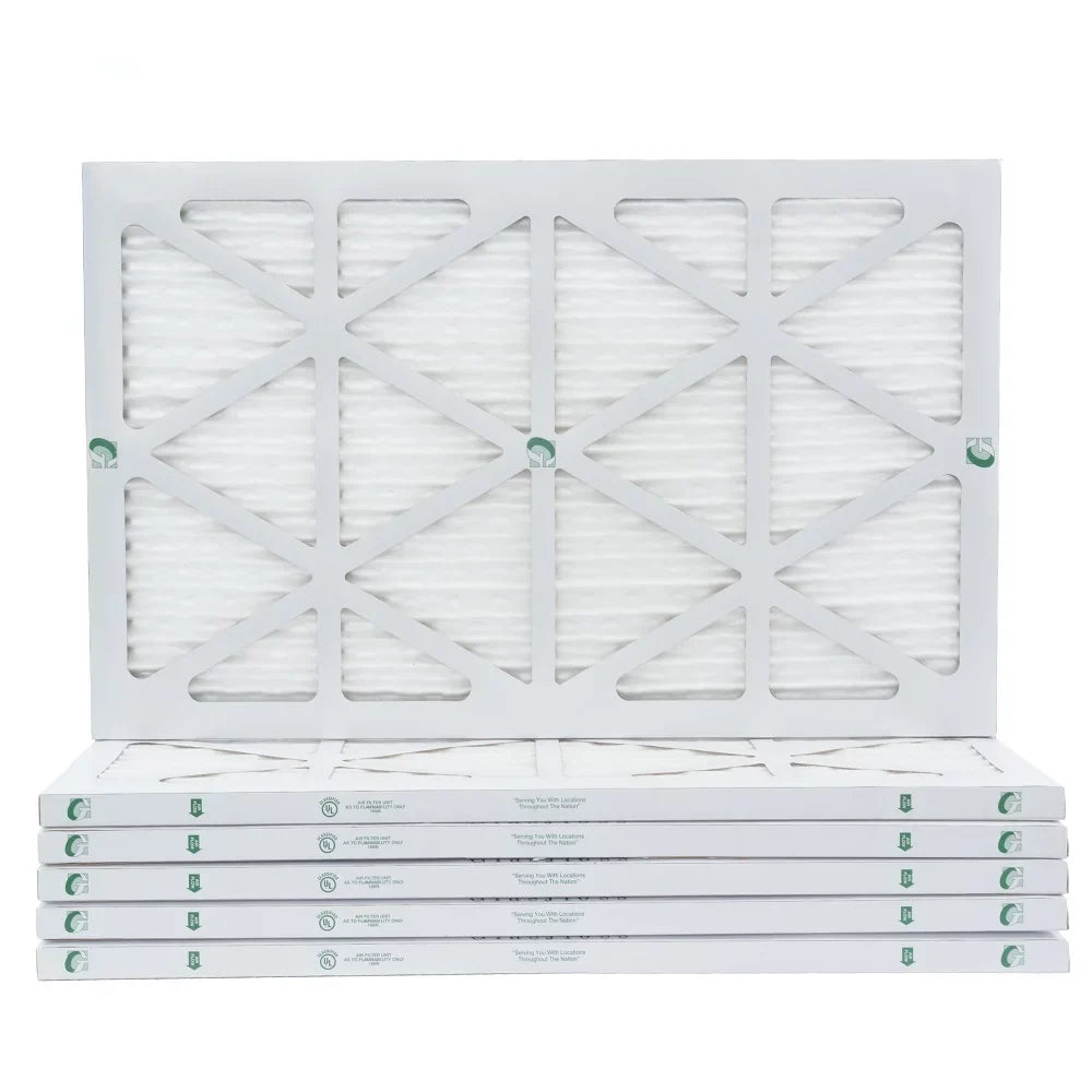 Actual Size: 15-5/8 x 29-5/8 x 7/8. 12 Pack of 16x30x1 MERV 13 Pleated Air Filters by Glasfloss
