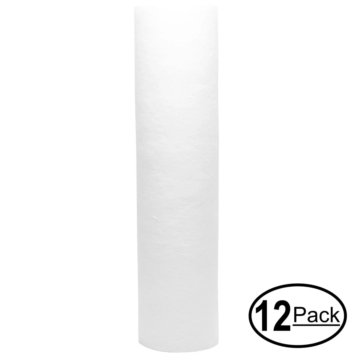 12-Pack Replacement for MaxWater 101086 Polypropylene Sediment Filter - Universal 10-inch 5-Micron Cartridge for MaxWater 9 stage alkaline reverse osmosis System - Denali Pure Brand