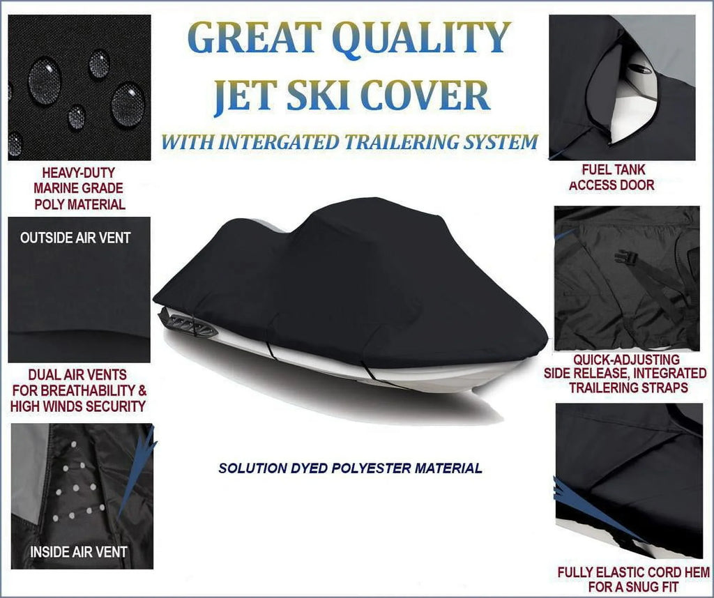 BLACK TOP OF THE LINE JET SKI protector matching for Sea Doo Sea-Doo GTI 1997 1998 1999 2000 Jet Ski shield