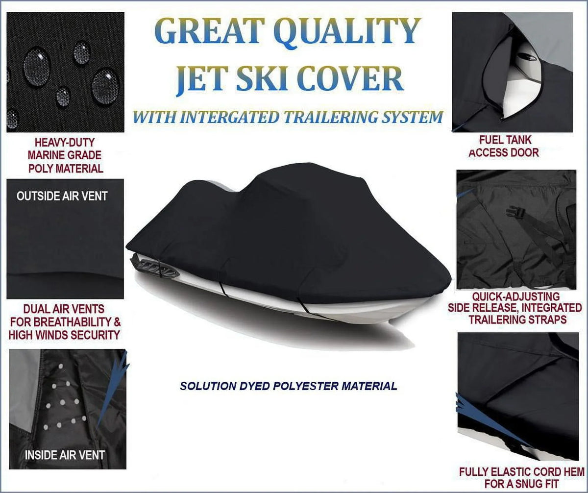 BLACK 600 DENIER JetSki shield suitable for Sea Doo Sea-Doo GTi 1997 1998 1999 2000 Jet Ski wrap PWC
