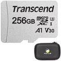 256GB Memory Card with Zipper Case (Not a phone case) - Transcend High Speed MicroSD Class A1 U3 MicroSDXC matching for  Galaxy S10 5G,Note 9,8,4,3,2,10,Plus,Tab A 8.0 (2019),J7 - P5K