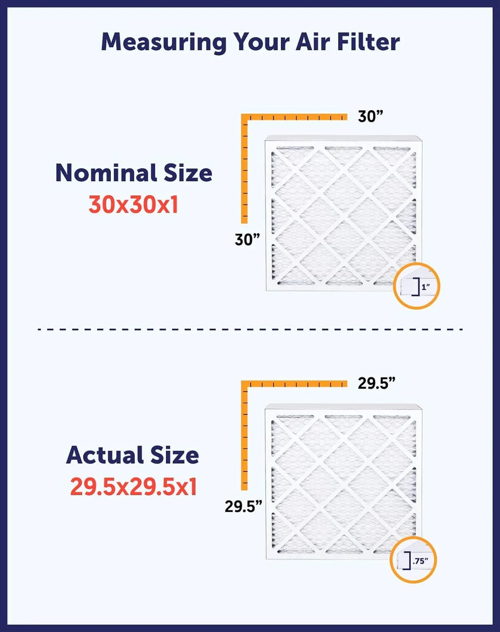 Filter King 37.5x24.5x1 Air Filter | 4-PACK | MERV 8 HVAC Pleated A/C Furnace Filters | MADE IN USA | Actual Size: 37.5 x 24.5 x .75"