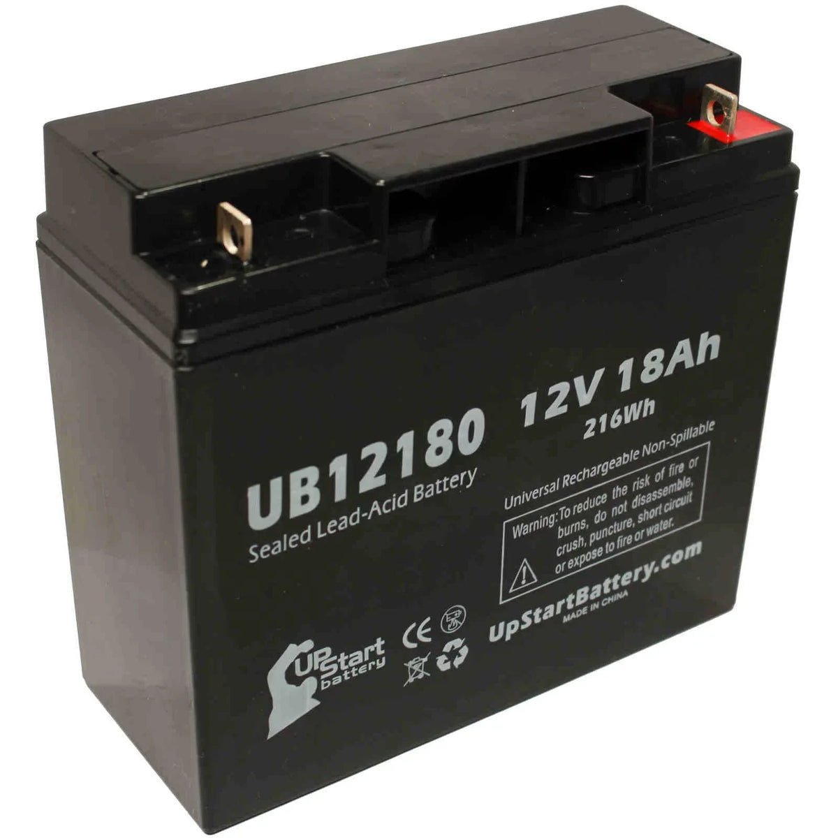 4x Pack - appropriate CSB BATTERY OF AMERICA GP12150F Battery - Replacement UB12180 Universal Sealed Lead Acid Battery (12V, 18Ah, 18000mAh, T4 Terminal, AGM, SLA)