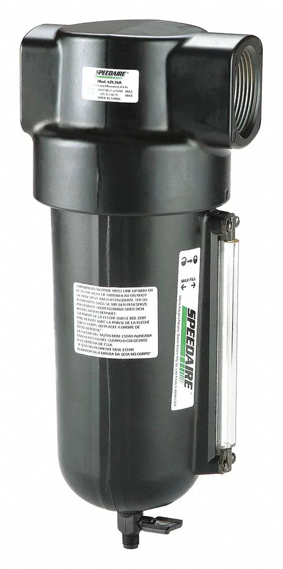 Speedaire Filter,1-1/2" NPT,425 cfm,5 micron  4ZL11